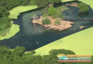 Vista aérea de la laguna - Lagoa Santa, Goiás