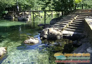 Stone steps leading down to the bathing area